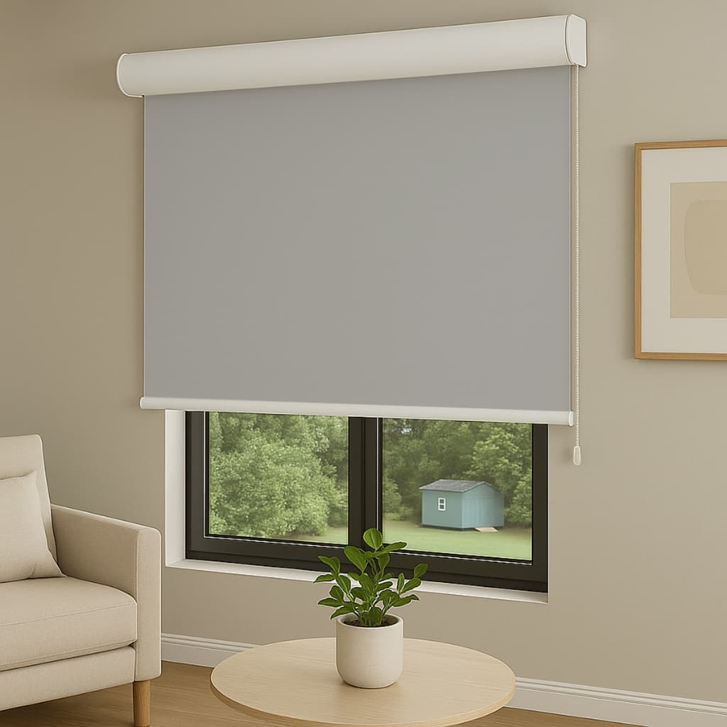 Persiana Rolo Blackout Bandô Tecido Liso 1,20m X 1,20m Cortina Blecaute Sala Quarto Escritório