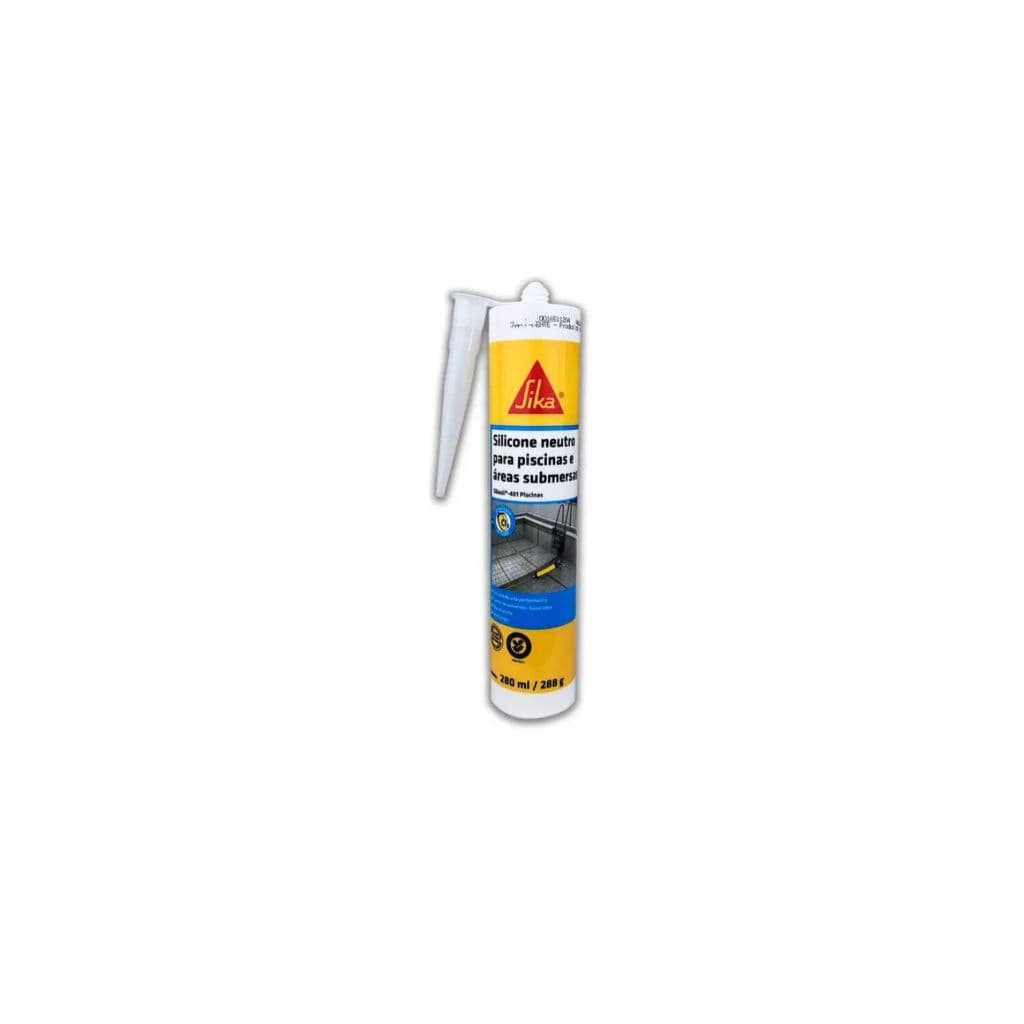 Silicone Neutro 401 Para Piscina 280ml Transparente Sika