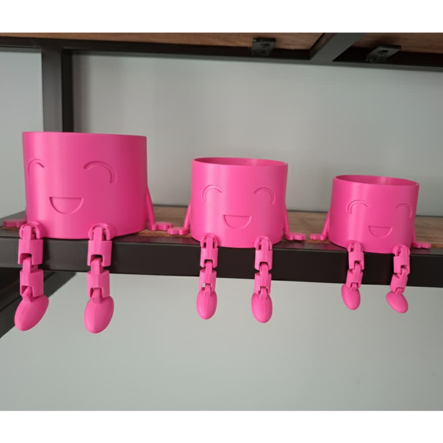 Vaso Feliz Articulado Kit 2 ou 3 un. - O Vaso Feliz que Faz Pose (4, 5 ou 6cm)