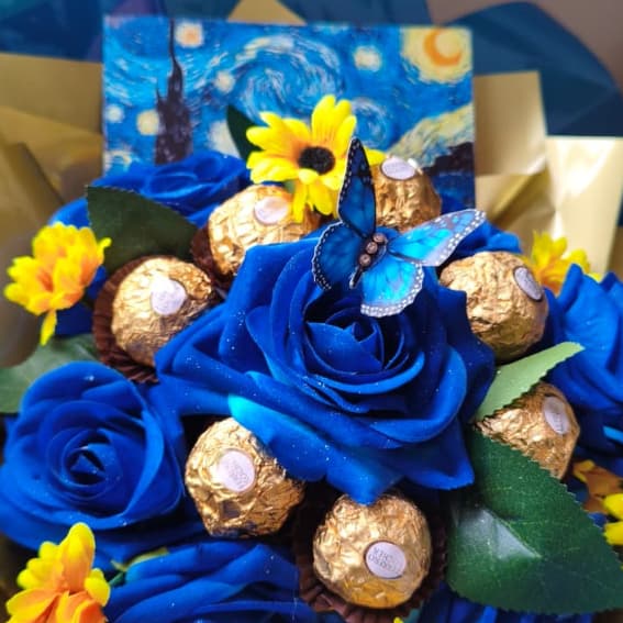Buquê noite estrelada - Van Gogh Edição Especial com CHOCOLATE