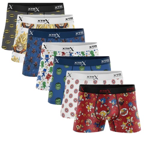Kit 10 Cuecas Boxer Infantil Meninos Box Microfibra Para Crianças XTR