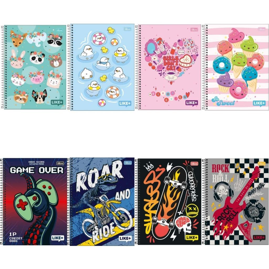 Caderno Universitário capa dura 200 x 275mm 96 folhas Like + Tilibra