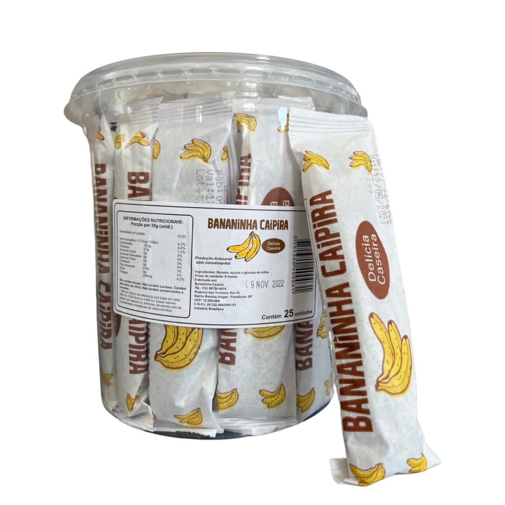 Bananinha Caipira Doce de Banana POTE 25X20g–Sabor Tradicional da Roça-MACIA E CREMOSA -COMO DA VOVÓ