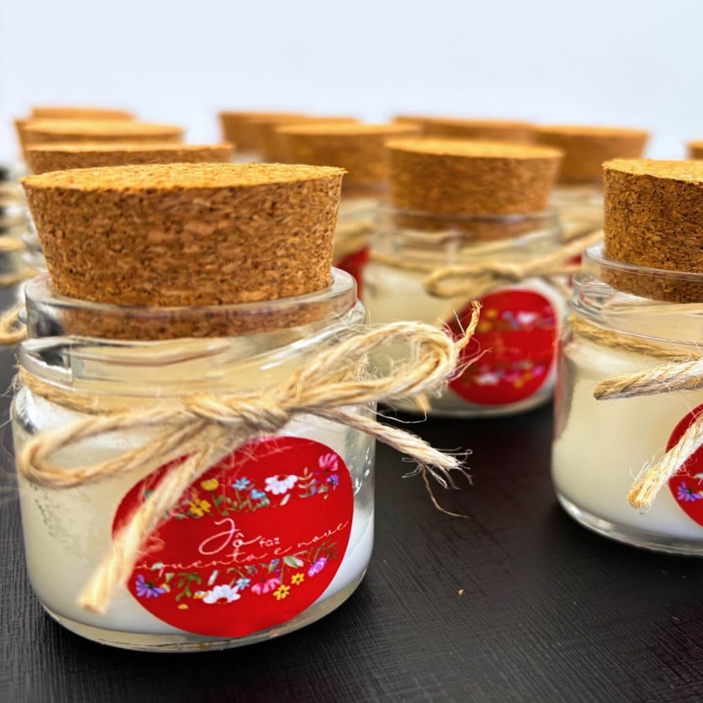 Kit com 10 Velas Perfumadas Aromáticas Decorativas Para Lembrança De Natal Aromas Naturais Veganos
