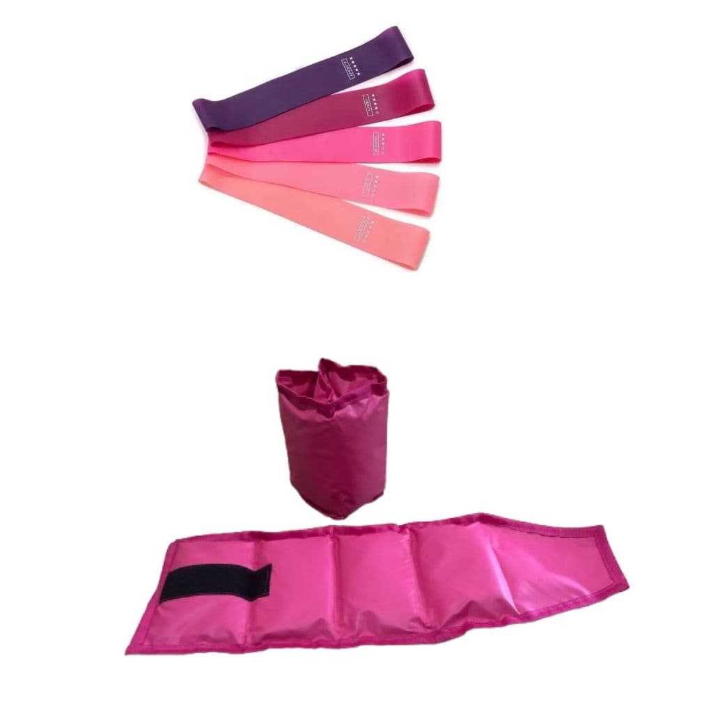 Caneleira Rosa 3kg + Mini Band | Desafio Fitness Completo para Academia e Casa