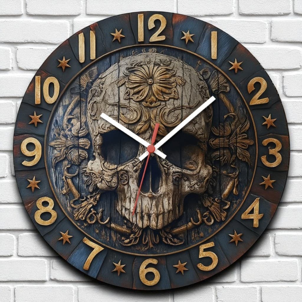 Relógio de Parede Decorativo Tribos Pendulart 29cm Adesivado Silencioso