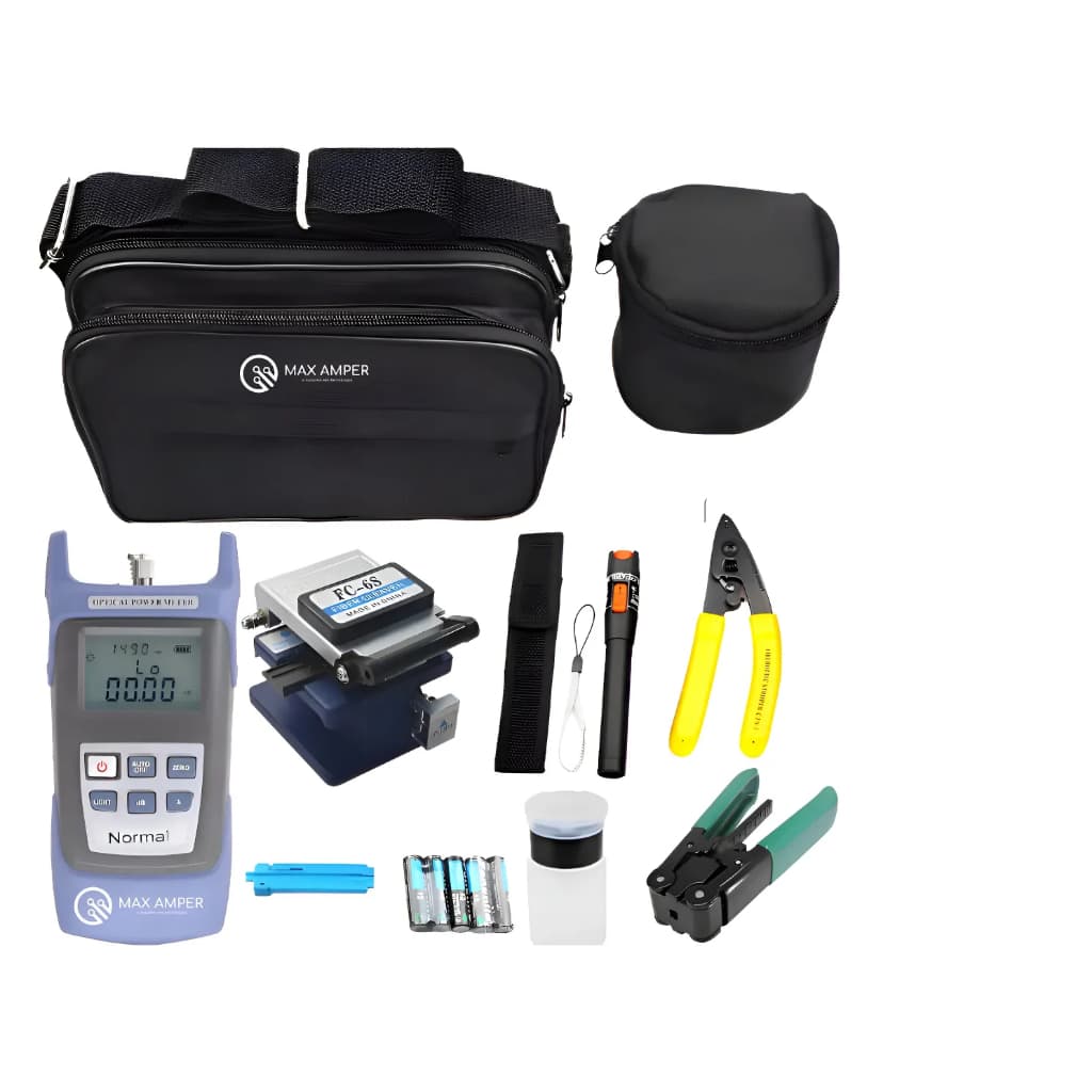 Kit 15 Ferramentas Fibra Óptica Ftth Completo Profissional Preto