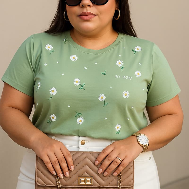blusa feminina T-shirt plus size estampada 100% algodao G GG G1 G2 camiseta