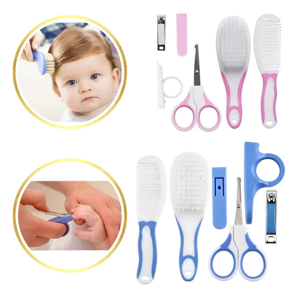 Kit Higiene Bebê Cortador Unhas Tesoura Pente Cuidados Recém Nascido