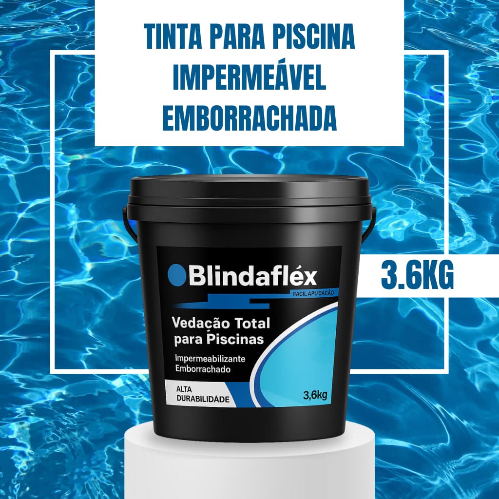 Tinta para Piscinas e Caixas D’Água – Blidaflex 3.6L - Secagem Rápida e Alta Aderência 3,6L
