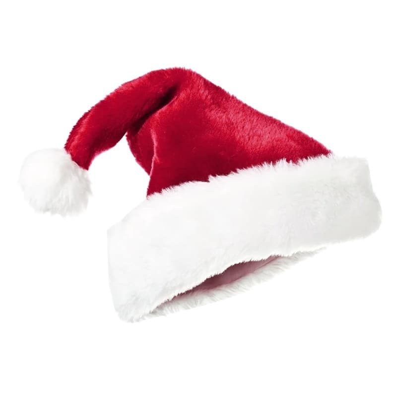 TOUCA GORRO DE PAPAI NOEL NATAL SUPER LUXO TAMANHO ÚNICO EM PELÚCIA MACIA PELO BAIXO CONFORTÁVEL E ELEGANTE