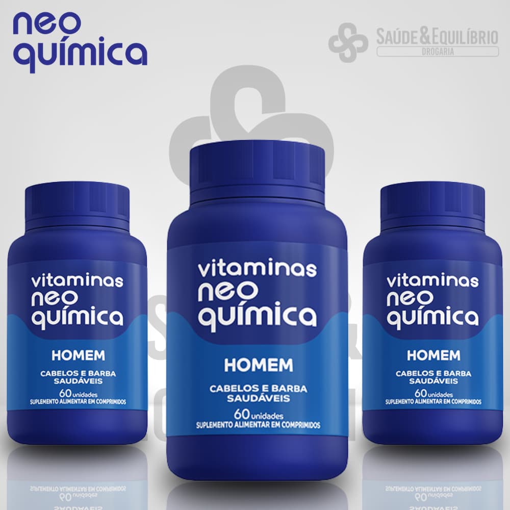 Vitamina A-Z Homem Cabelos Barba Energia Imunidade Saúde Masculina