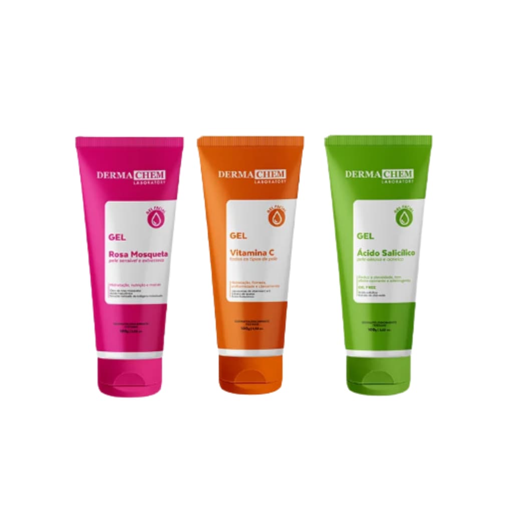 Gel Facial Rosa Mosqueta Vitamina C Ácido Salicilico - Dermachem