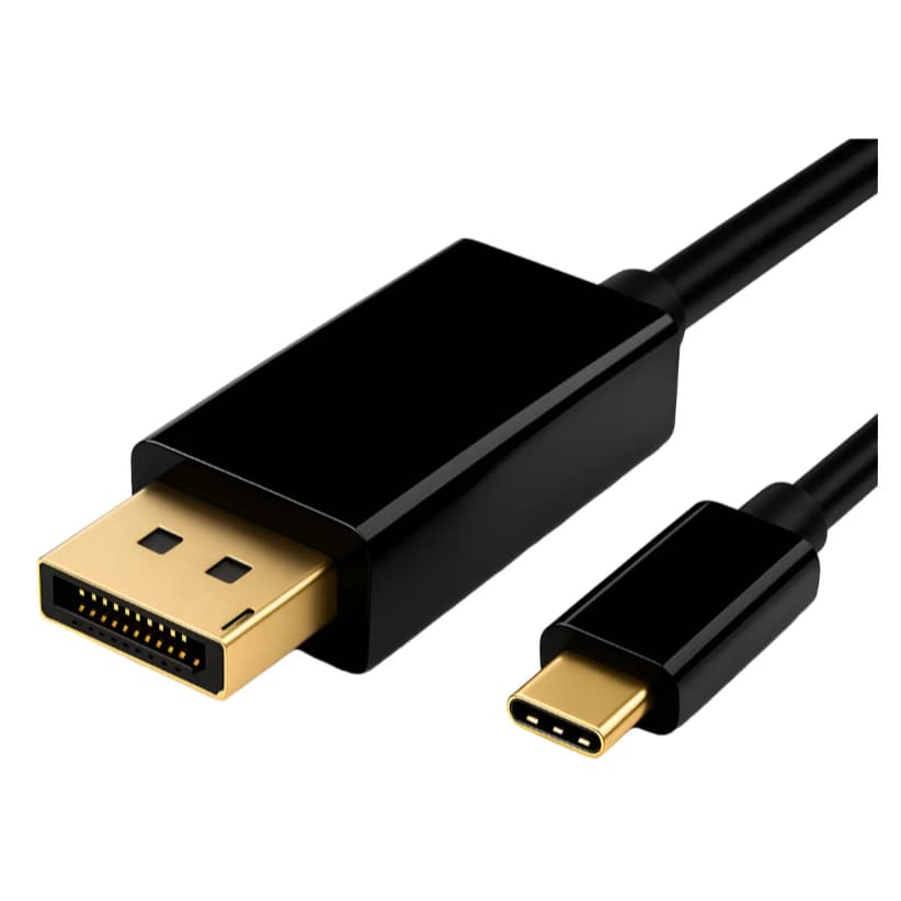 Cabo Adaptador Tipo C Displayport Thunderbolt 4k60hz 1.8m Preto