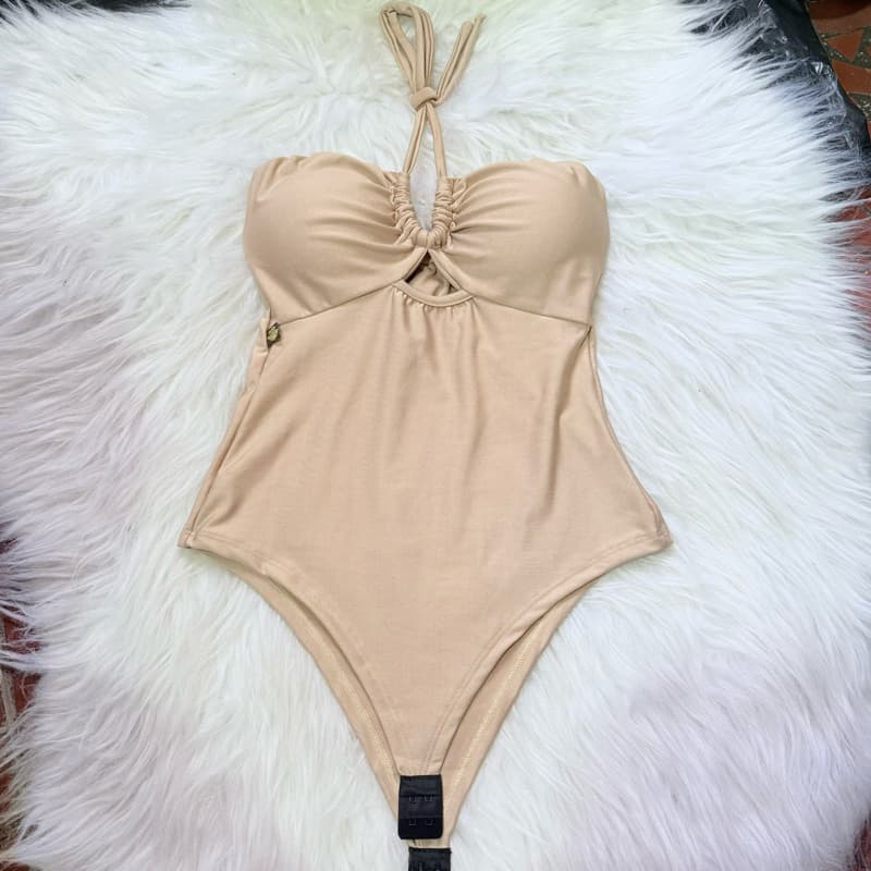 Swim Maiô e Amarrável em Cor Única para Mulheres, Perfeito para Férias
