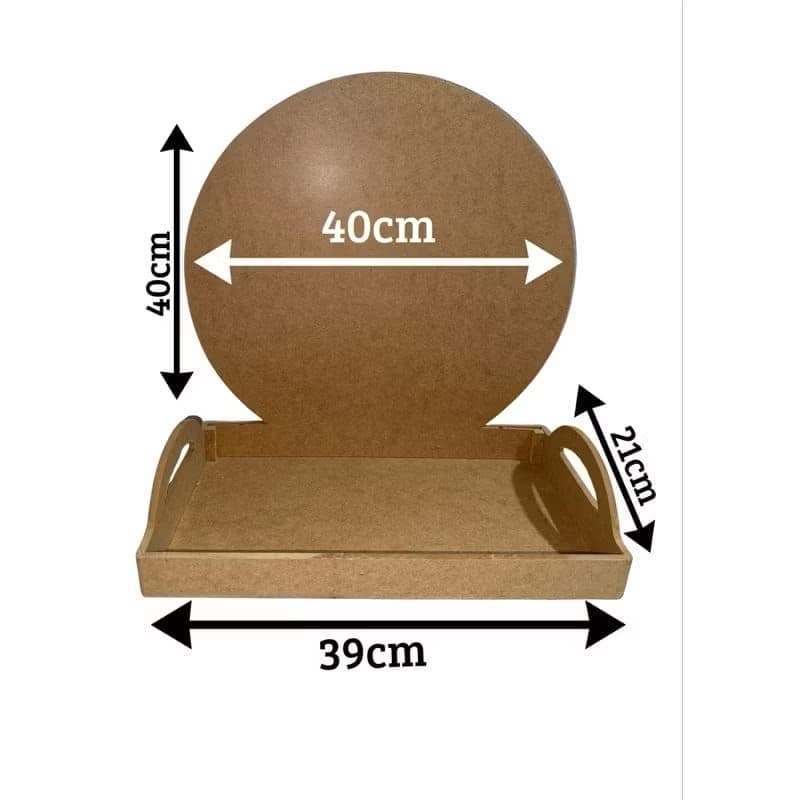 cesta com painel MDF cru