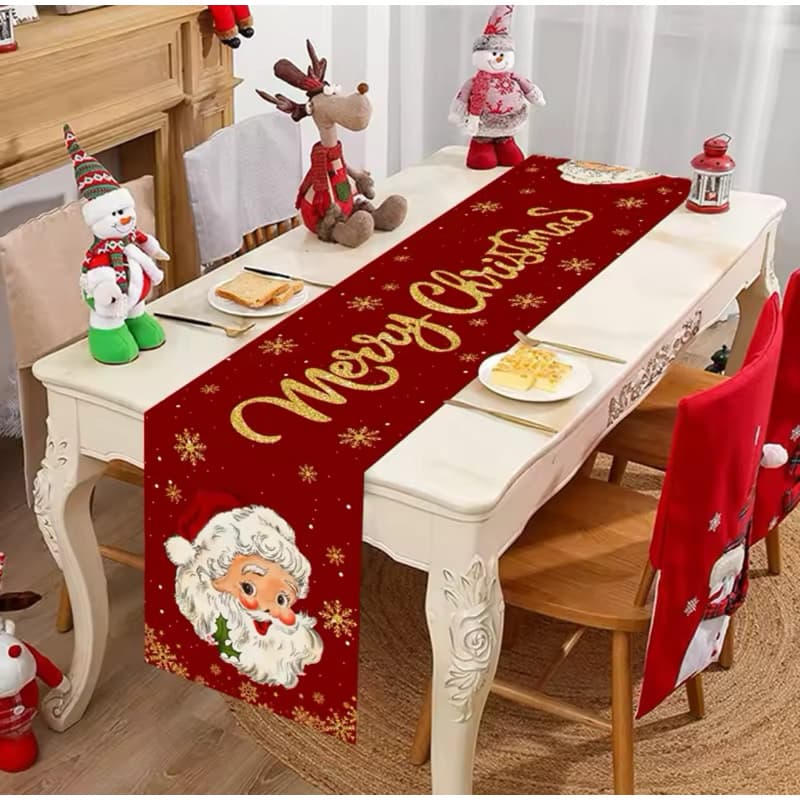 Caminho Passadeira Toalha De Mesa Decoração Natal 6 Cadeiras