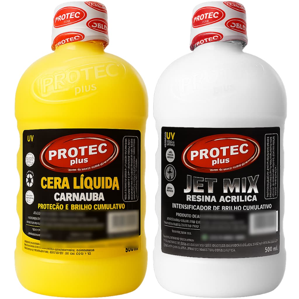 Kit Brilho e Proteção Resina Acrílica + Cera de Carnaúba Liquida - 500ml