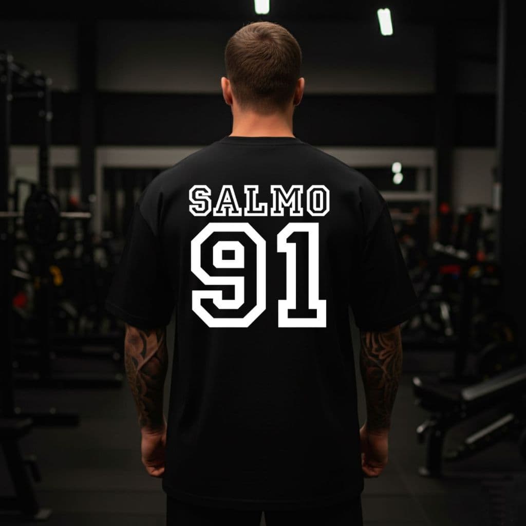 Camiseta Oversized Malha Grossa Religiosa Gospel Masculina Salmo 91 Cristã Moda Jovem Promoção