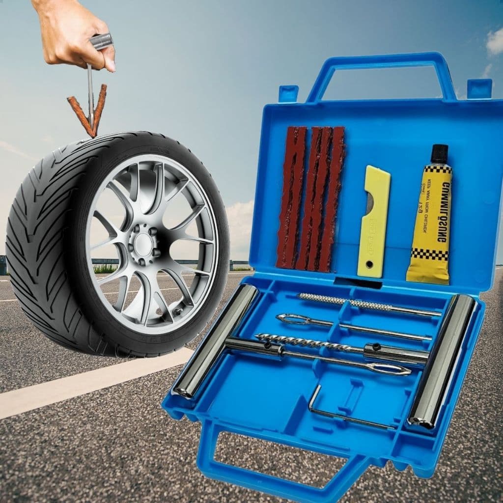 Reparo De Pneu Ferro Remendo Escariador Automotivo Carro Moto Maleta