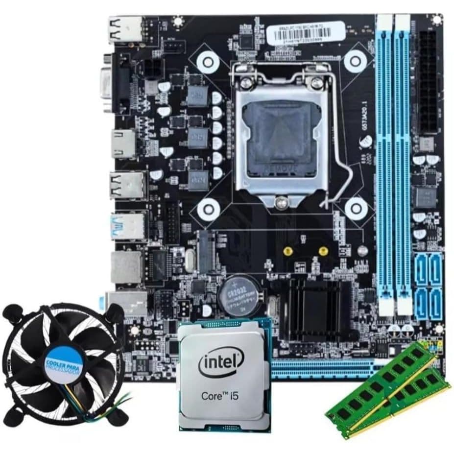 Kit Upgrade - Intel Core i5-2400 + Placa Mãe H61 Lga 1155 + 8GB Ram DDR3