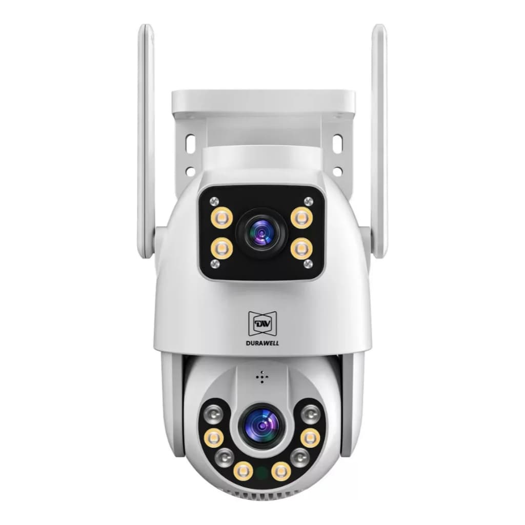 Câmera Lentes Dupla Prova D'água Ip App Yoosee Wifi Externa Cor Branco