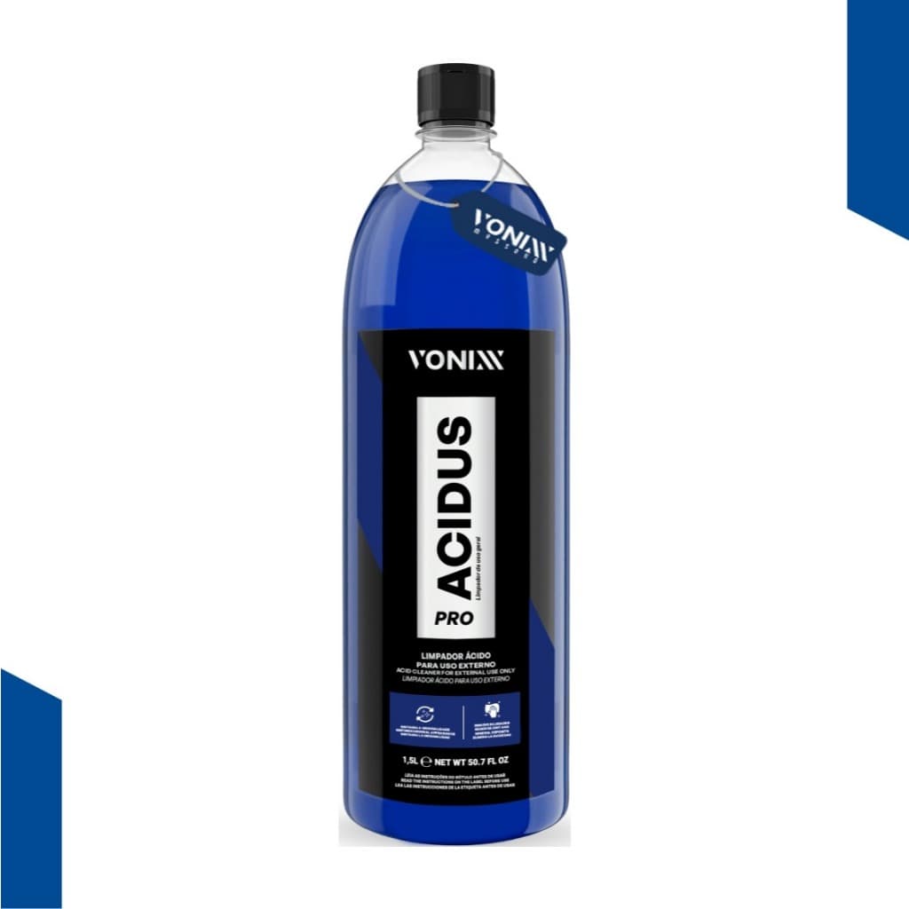 Acidus Pro 1,5L - Limpador de Alumino Metal Aço Plástico Vonixx