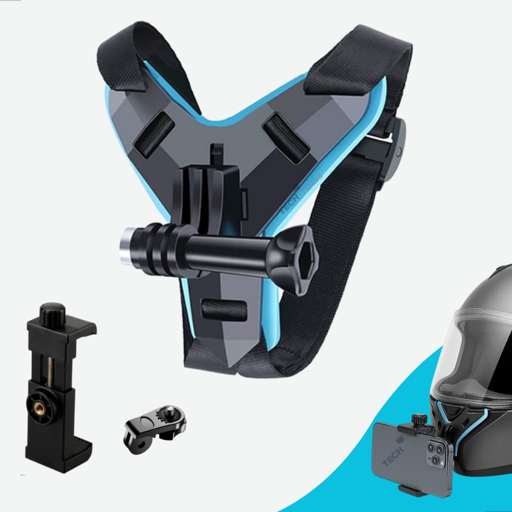 Suporte de Capacete Para Câmera de Ação Go Pro e Celular Suporte Queixo GoPro Sjcam Smartphone