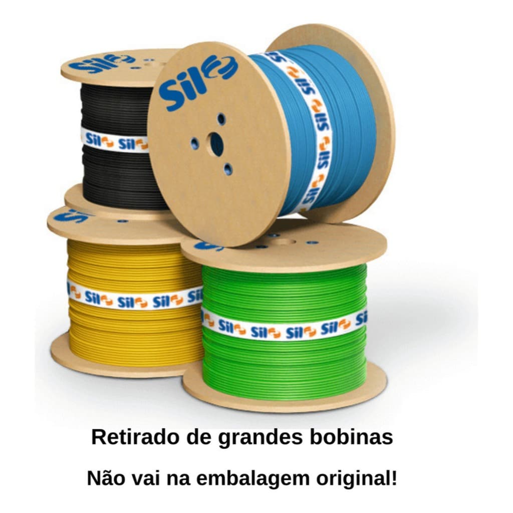 Fio 4mm Sil Cabo Flexivel 20m Metros Preto Verme Azul Verde