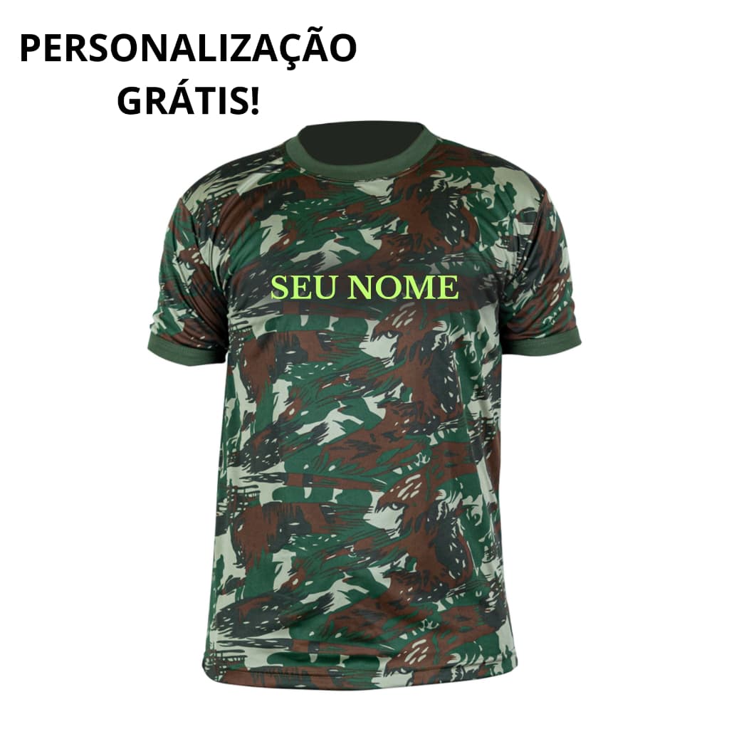 CAMISETA CAMUFLADA DRYFIT CONFORT PREMIUM PERSONALIZADA COM PROTEÇÃO UV