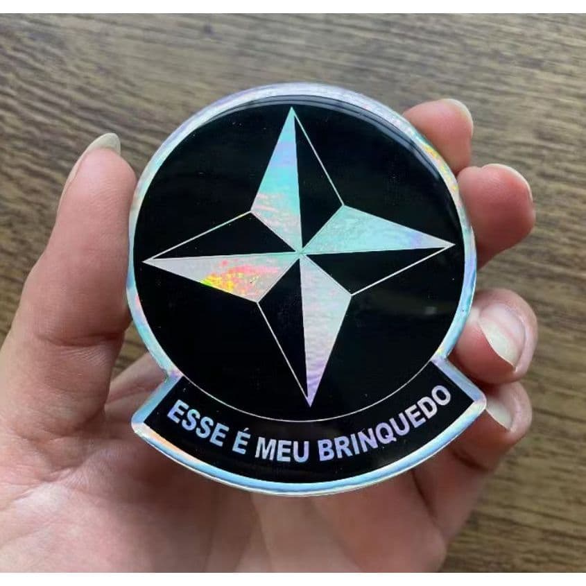 Adesivo Esse É Meu Brinquedo Holográfico Sticker Carro Moto