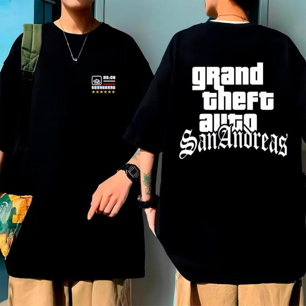 Camiseta The Grand Theft Auto San Andreas GTA Blusa Camisa Unissex 100% Algodão Lançamento