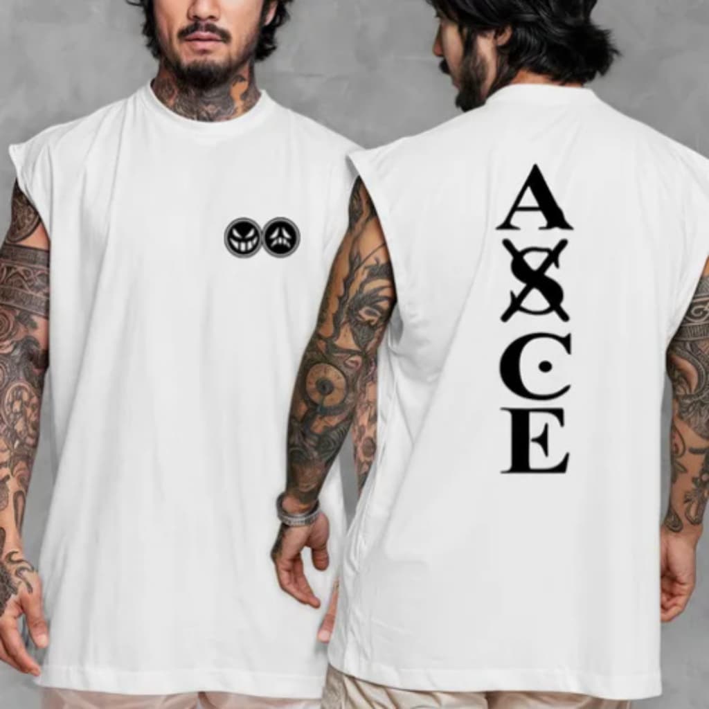 Camiseta Regata Oversized Estilosa Machão Street Academia Confortavel P ao G1