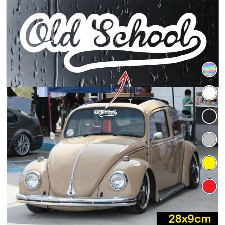Adesivo Old School com 28x9cm cada - Adesivo para Carro Antigo - Adesivo Holográfico em várias cores