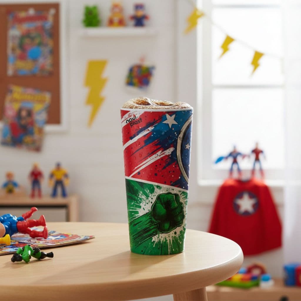 Kit de Copos Infantil para Meninos Tema Heróis Personalizado Ideal para Lembrancinhas