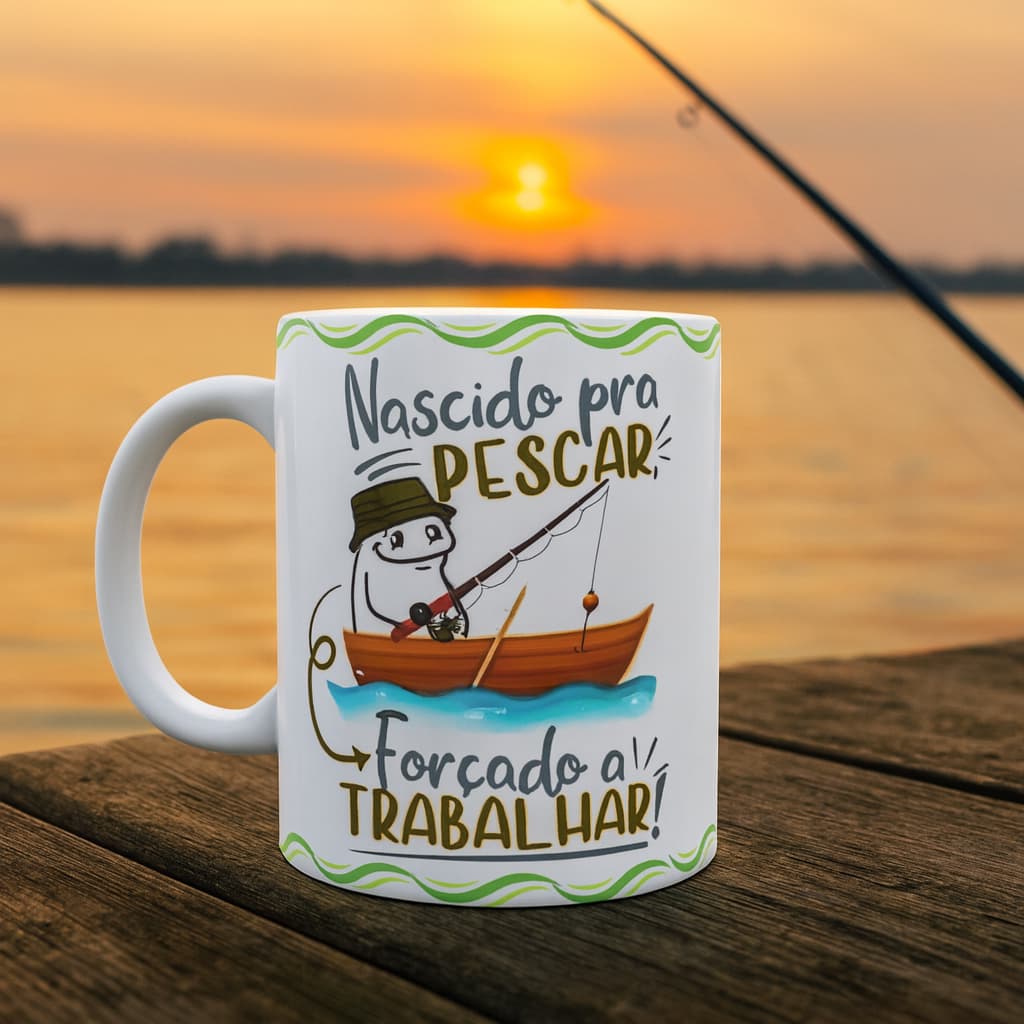 Caneca Personalizada para Pescador - Engraçada - Presente Criativo