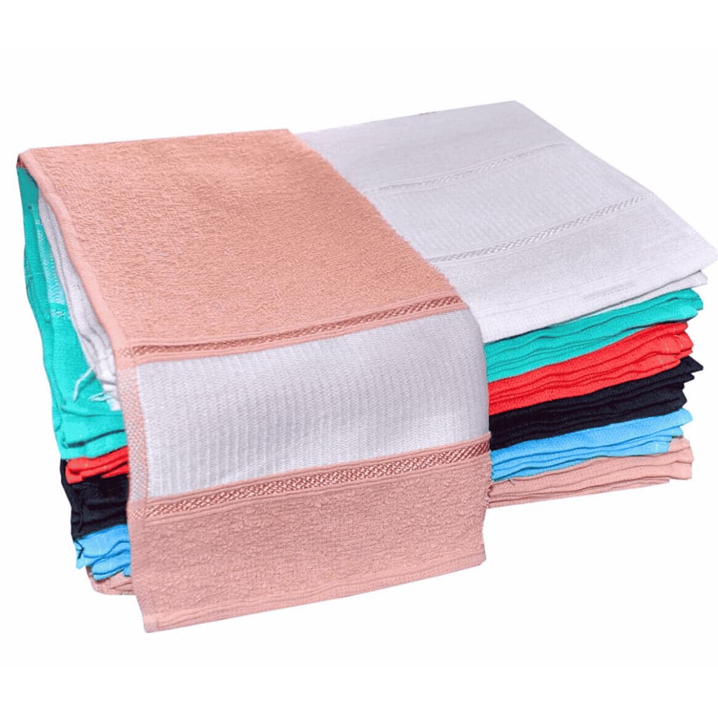 Toalha de Lavabo 29x50 - 24 unidades 41g - 283g/m2 100% Algodão para Manicure Mãos Salão Flabom