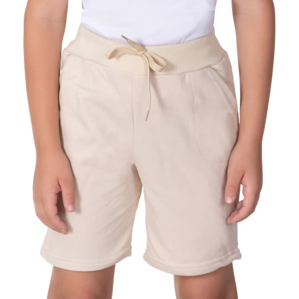 Bermuda Short Infantil Bege Criança 02 a 16 Anos
