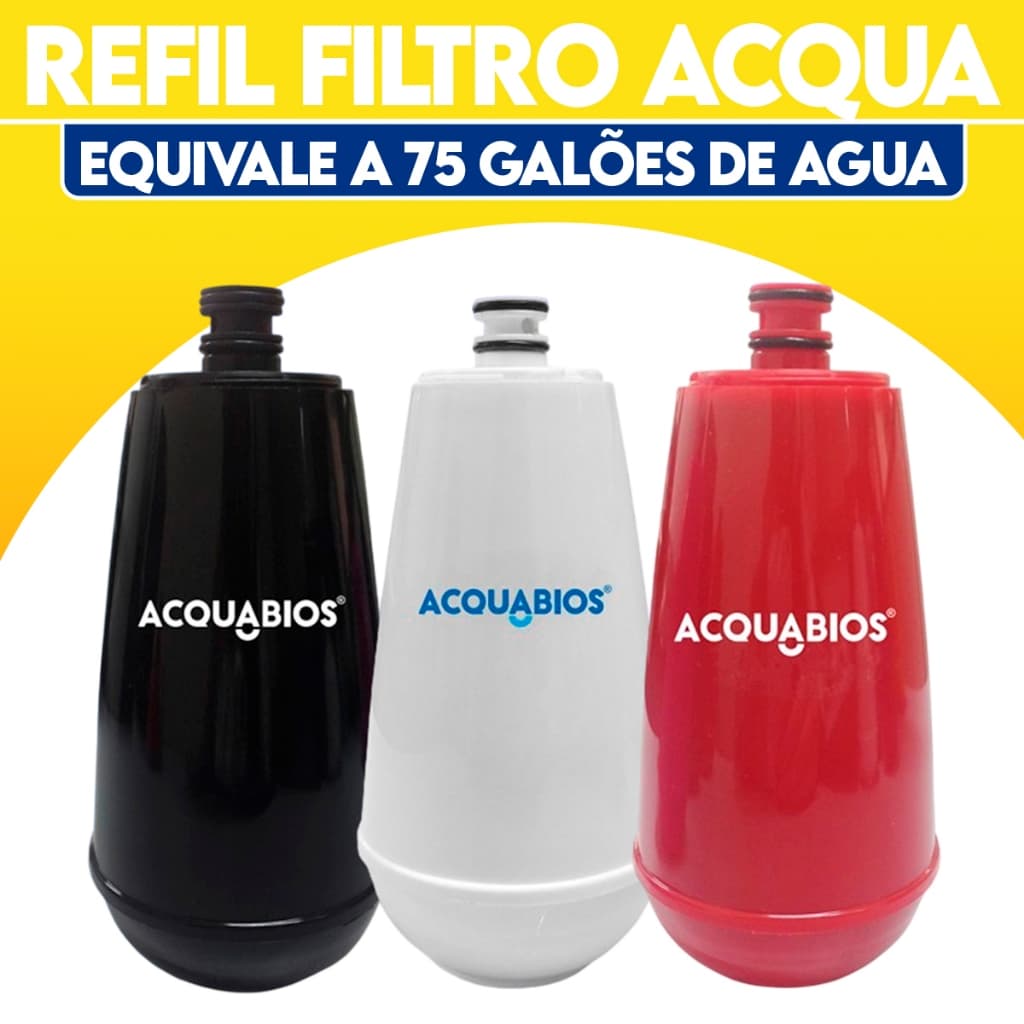 Refil Filtro Para Torneira Com Filtro Acquabios E05 Cores