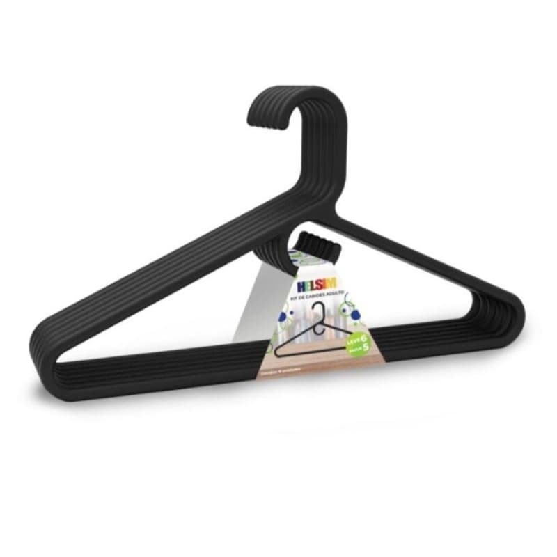Kit Cabides Adulto Helsin – 18 Unidades (3 Packs com 6 Cabides)