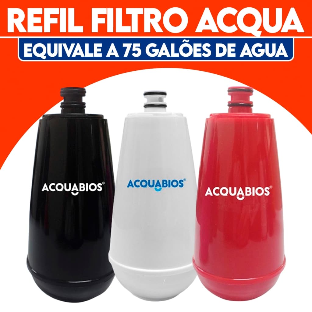 Refil Filtro Para Torneira Com Filtro Acquabios E05 Cores