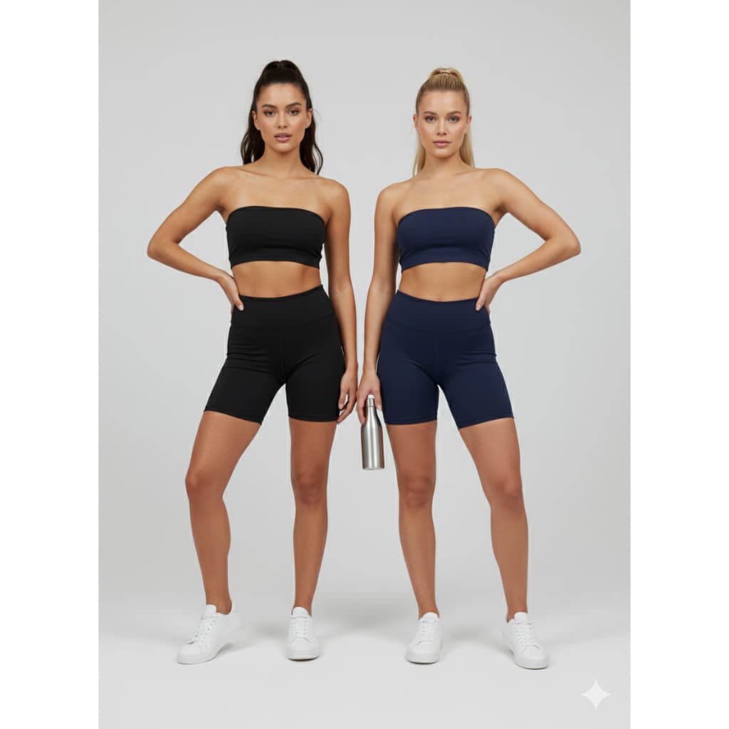 Conjunto Fitness Premium: Bermuda + Top Faixa Suplex com Bojo - Conforto e Performance