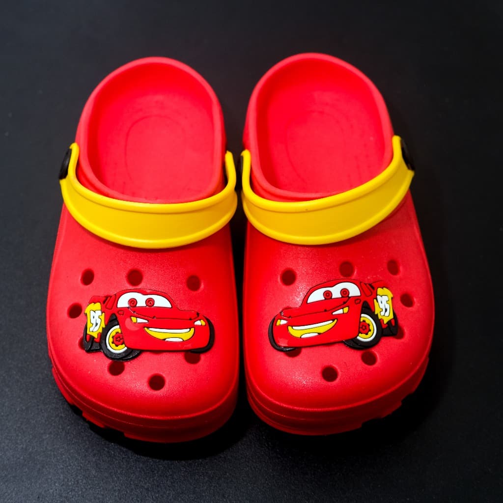 Babuche Infantil Menino Relampago Personagem Carros Vermelho Amarelo Leve