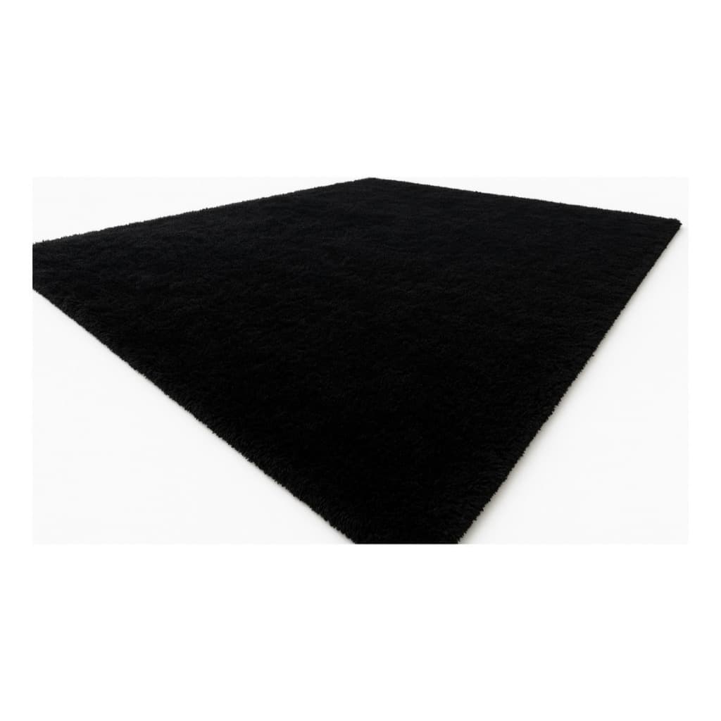 Tapete Sala Quarto Cor Preto Pelo Baixo 2x3 Antiderrapante Kazarumada