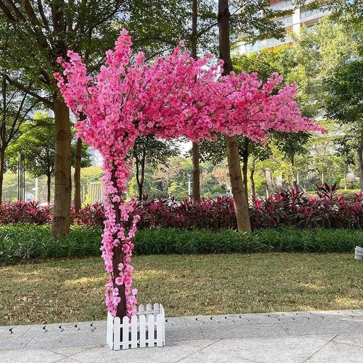 Kit 30 Hastes De Flores De Cerejeira Artificial Flor De Pêssego Estilo oriental Para Decoração De Casamento 65CM -A-504