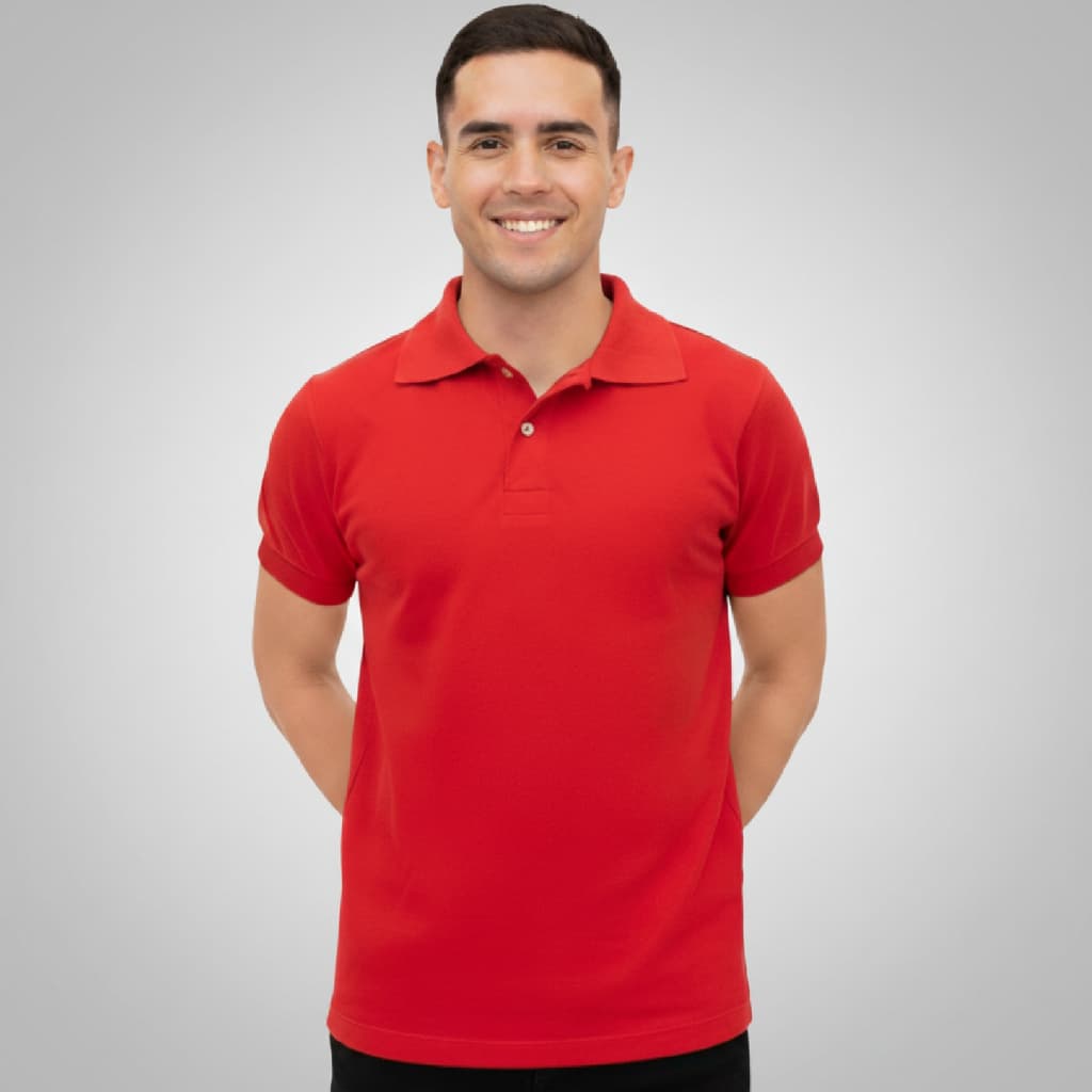 Camisa Polo Piquet Masculina Gola Clássica Lisa Manga Curta Conforto Máximo Respirável Casual
