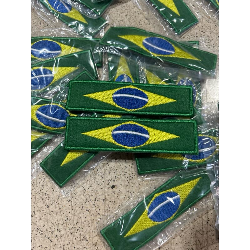 Patche Bandeira do Brasil bordado modelo sutache