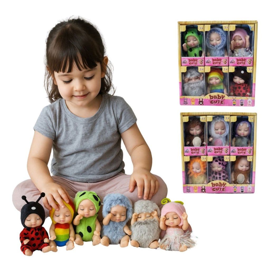 Kit 3/6 babys Brinquedo infantil mini bonecas para bebê menina reborn silicone realista baby