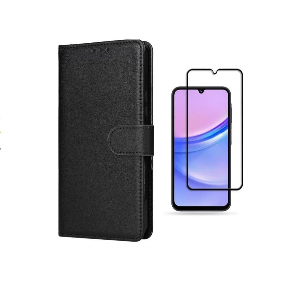 Capa Capinha Case Carteira Flip Premium + Pelicula vidro 3D Samsung Galaxy A07