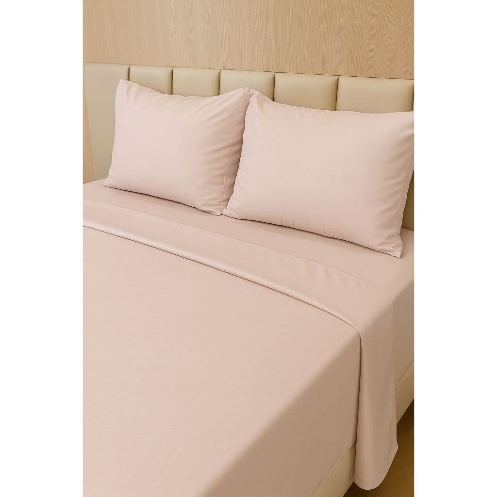 Jogo de Lençol Cama Casal/Queen Liso 4pç C/Elástico Micropercal 500 Fios Toque Macio de Algodão